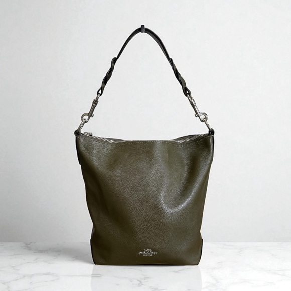 Coach Handbags - Authentic Coach Olive Green Abby Duffle Leather Shoulder Crossbody Bag Purse COA